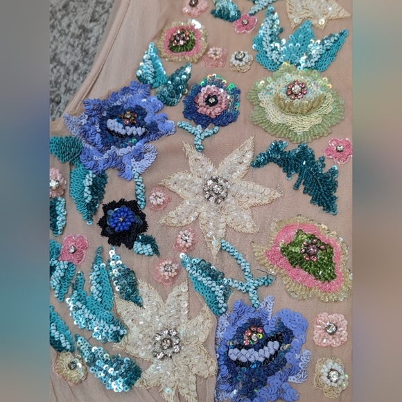 Silk Chiffon Floral Embellished Dress by French Connection - Picture 8 of 10